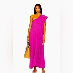 Free people Elisa Maxi Dress in Dahlia Mauve size small.